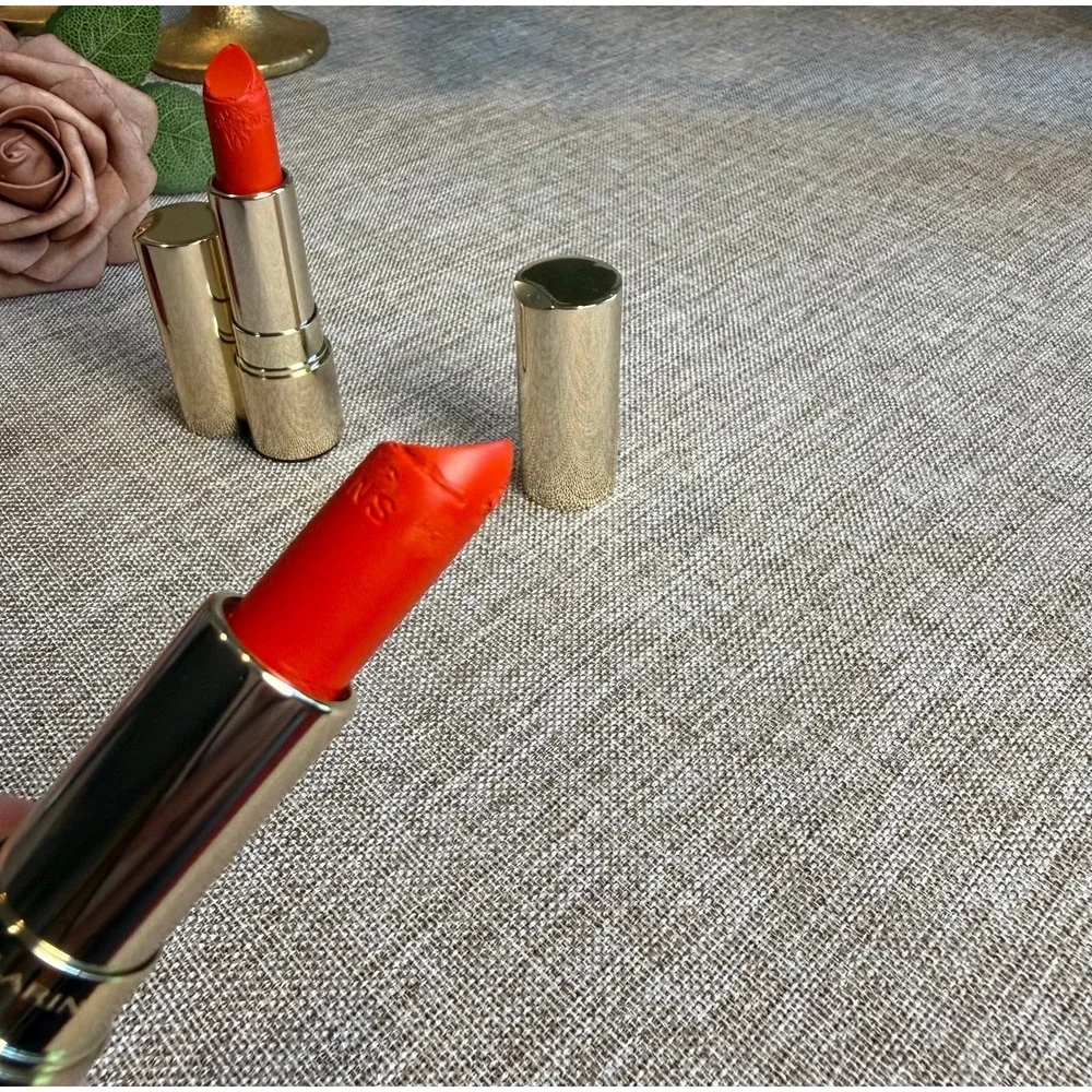 2 NEW Clarins Joli Rouge Velvet Lipstick 761V Spicy Chili Matte Full Size